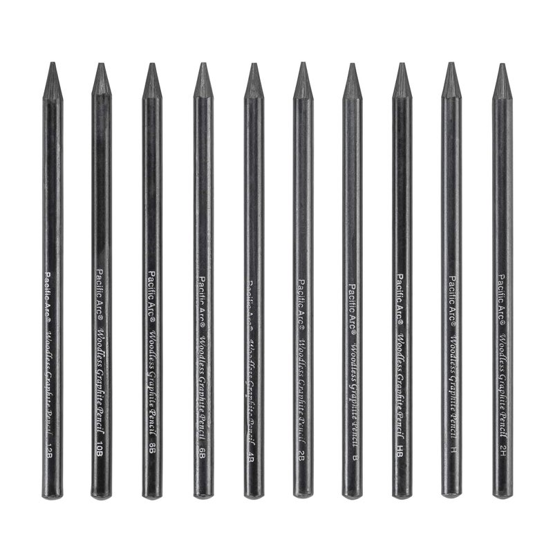 Pacific Arc Woodless Graphite Pencil 6 Pack Set, 12B, 10b, 8B, 6B, 4B, & 2B, for Sketching, Drawing, Coloring and Art - Image 4